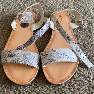 Snakeskin Sandals size 8